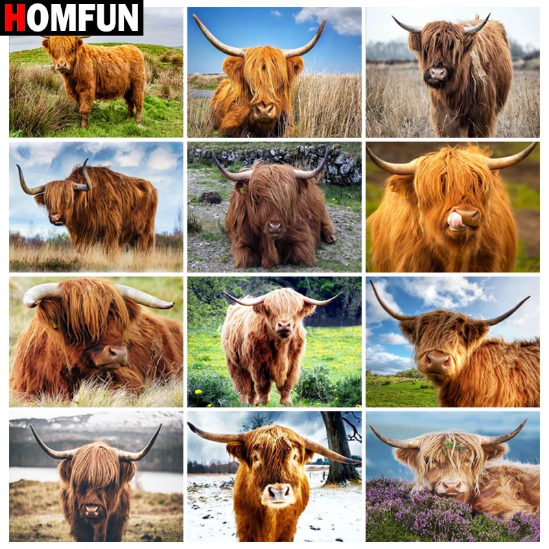 HOMFUN Rhinestone Painting Crystal Decor Diy Diamond Painting "Cow scenery animal" 3D Cross Stitch Pattern Diamond Embroidery
HOMFUN Rhinestone Painting Crystal Decor Diy Diamond Painting "Cow scenery animal" 3D Cross Stitch Pattern Diamond Embroidery