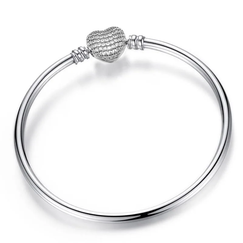 Original Chain Bangle Bracelets for Women Love Heart Fit Beads Charms Silver DIY
Original Chain Bangle Bracelets for Women Love Heart Fit Beads Charms Silver DIY