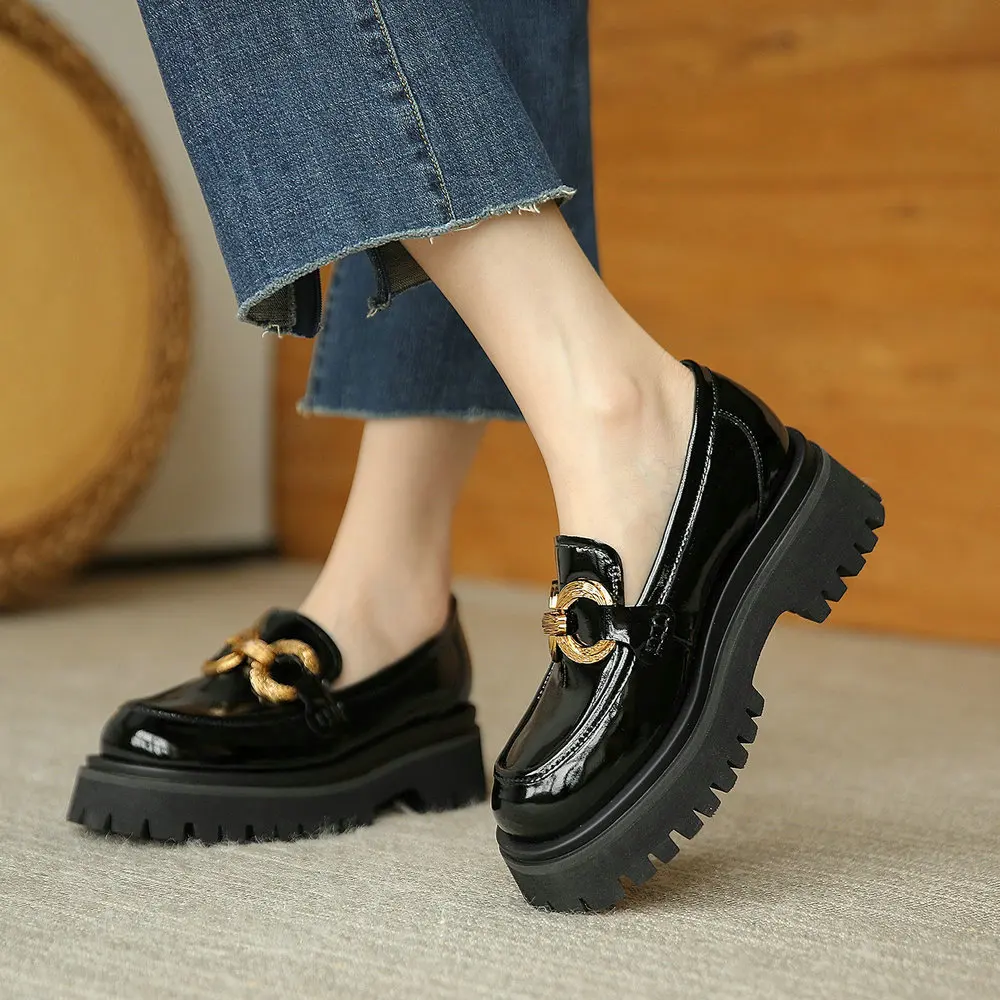 EshtonShero New Pumps Women's Genuine Leather Platform Shoes Fashion Square Med Heel Lady Casual Shoes Loafers Feetwear
EshtonShero New Pumps Women's Genuine Leather Platform Shoes Fashion Square Med Heel Lady Casual Shoes Loafers Feetwear