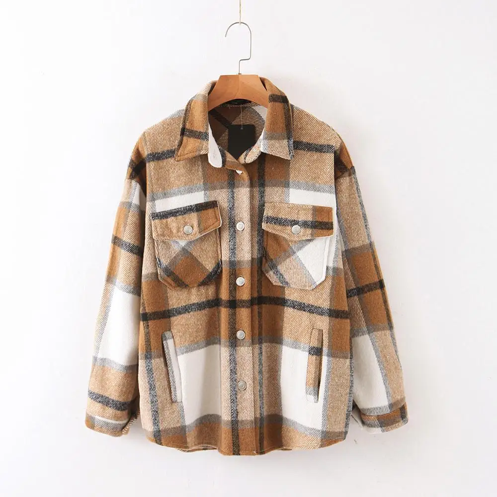 Vintage Stylish Pockets Oversized Plaid Jacket Coat Women 2020 Fashion Lapel Collar Long Sleeve Loose Outerwear Chic Tops M420
Vintage Stylish Pockets Oversized Plaid Jacket Coat Women 2020 Fashion Lapel Collar Long Sleeve Loose Outerwear Chic Tops M420