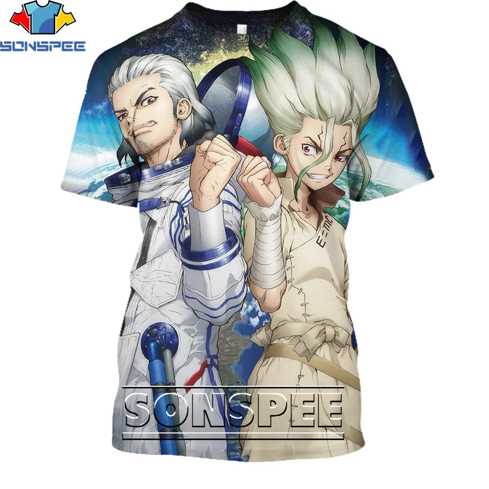 SONSPEE Fantasy Science Anime DR Stone Funny Shirt 3D Printing Men Women Summer Scientist Man Harajuku Oversize Tshirt Kids Top
SONSPEE Fantasy Science Anime DR Stone Funny Shirt 3D Printing Men Women Summer Scientist Man Harajuku Oversize Tshirt Kids Top
