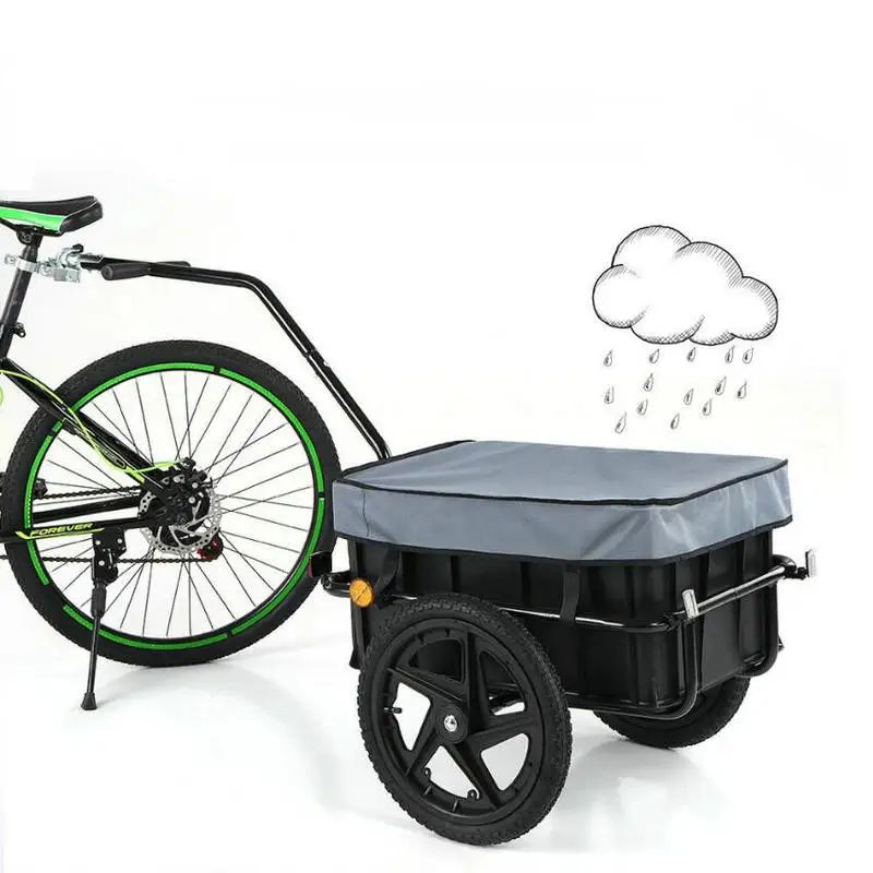 16 Inch Big Wheel Bicycle Trailer With Rain Cover, Metal Frame Cargo Wagon Cart Can Load 60KG
16 Inch Big Wheel Bicycle Trailer With Rain Cover, Metal Frame Cargo Wagon Cart Can Load 60KG