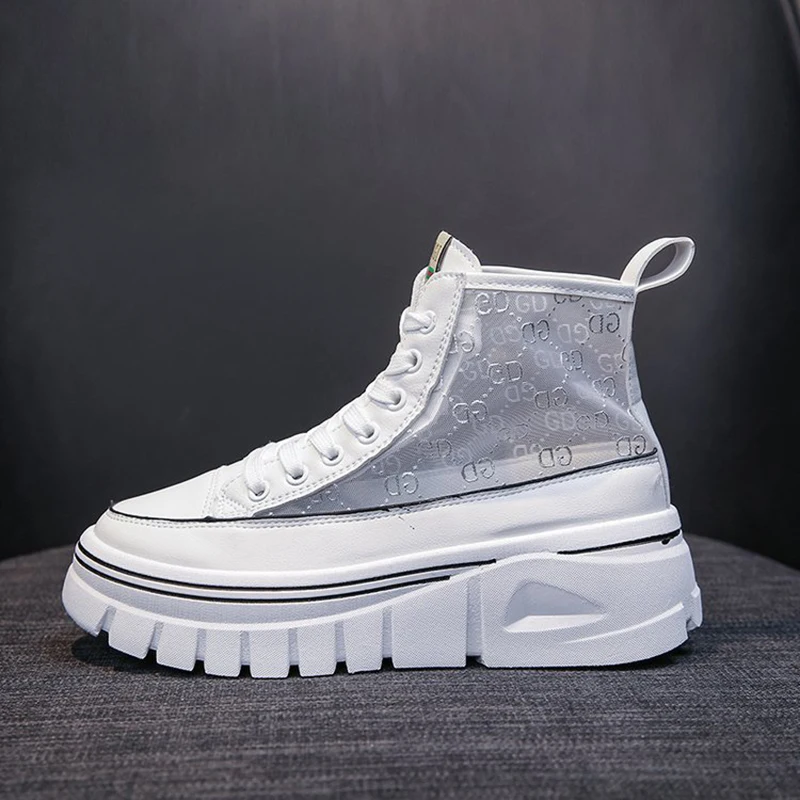 2021 New High Top White Sneakers Women's Ankle Boots Spring Summer Casual Breathable Muffin Chunky Height Increasing Canvas Shoe
2021 New High Top White Sneakers Women's Ankle Boots Spring Summer Casual Breathable Muffin Chunky Height Increasing Canvas Shoe