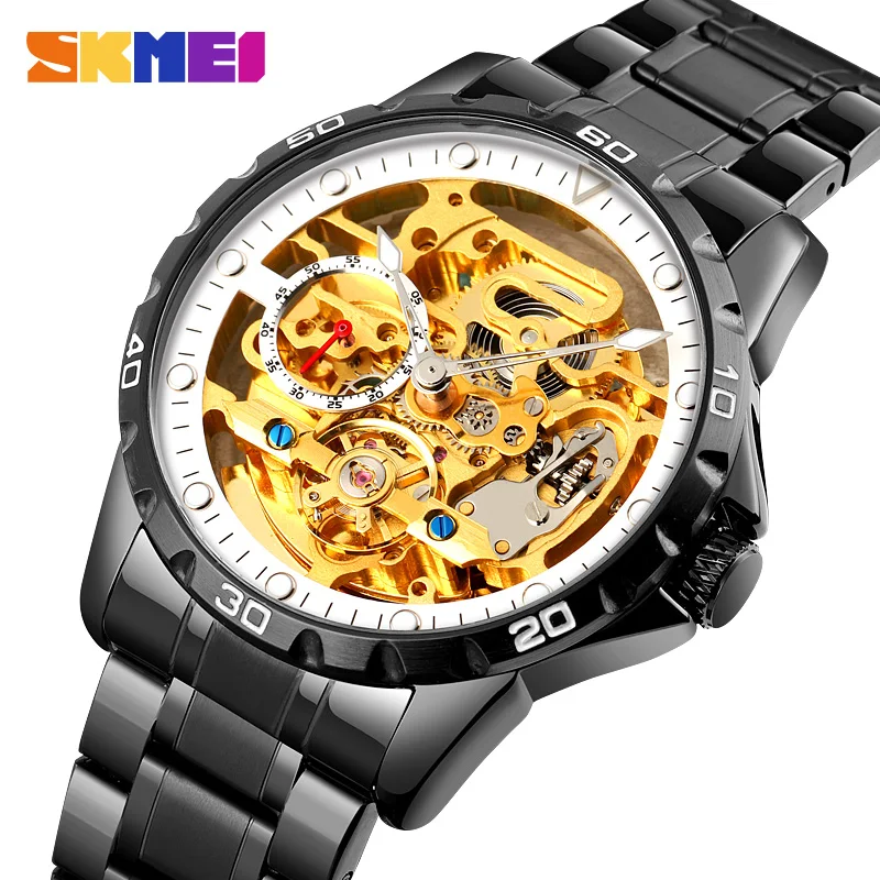 SKMEI Fashion Automatic Mechanical Mens Watches Luxury Waterproof Stainless Steel Band Wristwatch Male Clock Reloj Hombre 9230
SKMEI Fashion Automatic Mechanical Mens Watches Luxury Waterproof Stainless Steel Band Wristwatch Male Clock Reloj Hombre 9230