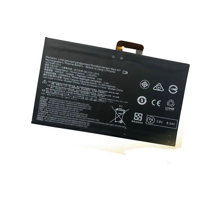 Battery 8500mah 3.8v L15C2P31 Original for Lenovo Yoga Book YB1-X91F YB1-X91L YB1-X91X YB1-X90F TabletL
Battery 8500mah 3.8v L15C2P31 Original for Lenovo Yoga Book YB1-X91F YB1-X91L YB1-X91X YB1-X90F TabletL