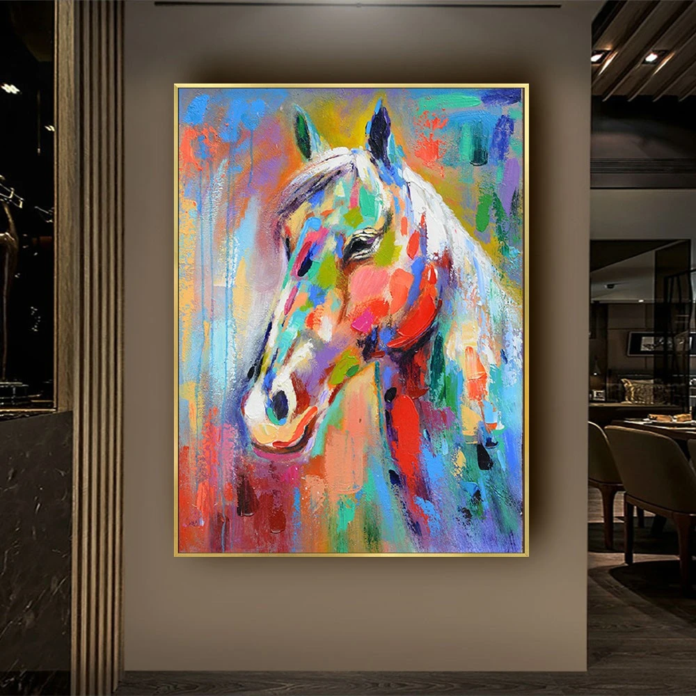 Knife Oil Painting Horse On Canvas Experienced Artist Handmade High Quality Abstract Knife Horse Painting For Wall Decoration
Knife Oil Painting Horse On Canvas Experienced Artist Handmade High Quality Abstract Knife Horse Painting For Wall Decoration