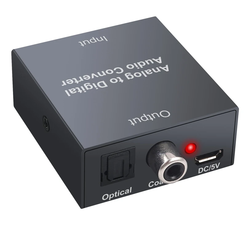 Analog To Digital Audio Converter For PS3 Player R/L 2 RCA 3.5Mm AUX To Digital Coaxial Toslink SPDIF 
Analog To Digital Audio Converter For PS3 Player R/L 2 RCA 3.5Mm AUX To Digital Coaxial Toslink SPDIF