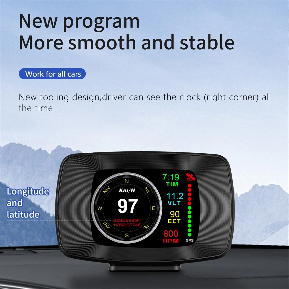 P13 car HUD head-up display automatically displays OBD2 + GPS smart car HUD meter digital odometer speed temperature displa
P13 car HUD head-up display automatically displays OBD2 + GPS smart car HUD meter digital odometer speed temperature displa