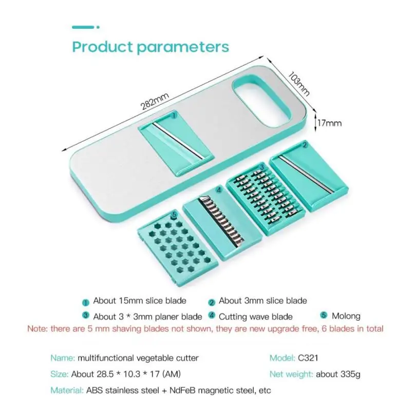 Vegetable Cutter Kitchen Shredder Grater Adsorbable Refrigerator Stainless Steel Slice Never Hurt Your Hand Kitchen Accessories
Vegetable Cutter Kitchen Shredder Grater Adsorbable Refrigerator Stainless Steel Slice Never Hurt Your Hand Kitchen Accessories