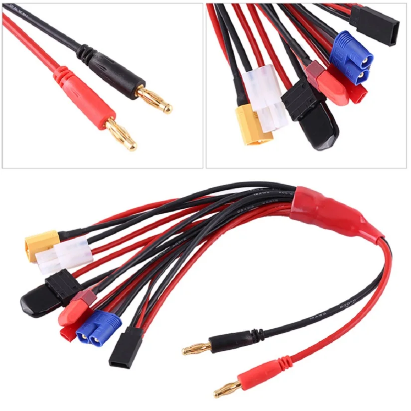 Multifunctional 8 in 1 Charging Power Adapter XT60 Deans TRX Connector to 4mm Bullet Banana Plug Cable For RC IMAX B6 Charger
Multifunctional 8 in 1 Charging Power Adapter XT60 Deans TRX Connector to 4mm Bullet Banana Plug Cable For RC IMAX B6 Charger