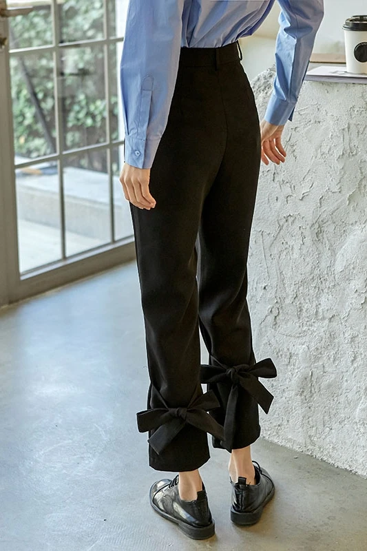 2021 Spring Sweet Bow Suit Pants High Waist Women Black Pants Casual Calf-Length Trousers Office Ladies
2021 Spring Sweet Bow Suit Pants High Waist Women Black Pants Casual Calf-Length Trousers Office Ladies