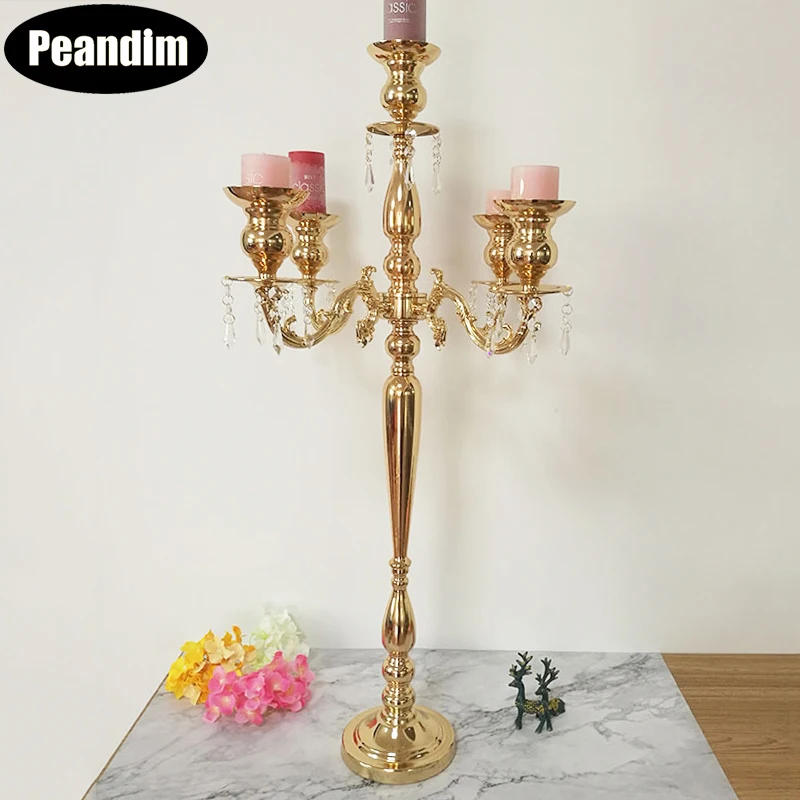 PEANDIM 98cm Gold Candelabra Wedding Candlestick Flower Rack Table Anniversary Centerpieces Candle Holder For Home Decoration
PEANDIM 98cm Gold Candelabra Wedding Candlestick Flower Rack Table Anniversary Centerpieces Candle Holder For Home Decoration