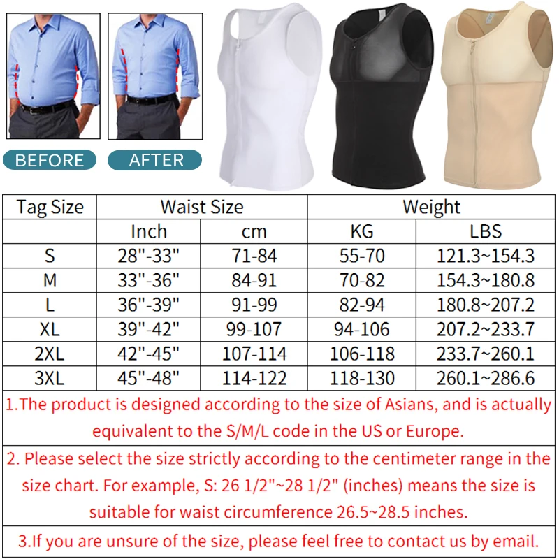 Mens Tummy Control Shapewear Waist Trainer Chest Abs Slim Vest Male Corset Slimming Body Shaper Gynecomastia Compression Shirts
Mens Tummy Control Shapewear Waist Trainer Chest Abs Slim Vest Male Corset Slimming Body Shaper Gynecomastia Compression Shirts