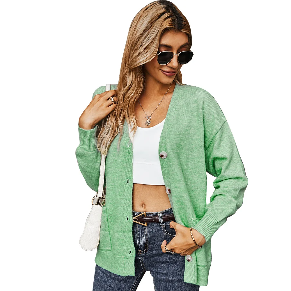 Women's Clothing Autumn Winter Grey Green Blue Solid Color Knitwear Sweater Woman
Women's Clothing Autumn Winter Grey Green Blue Solid Color Knitwear Sweater Woman