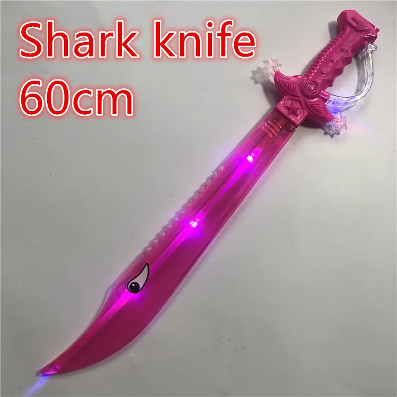 Eletronic Lightsaber Induction Shark sword Flashing pink Cutlass Simulation Plastic Light Toys Sword Children cosplay Props 56cm
Eletronic Lightsaber Induction Shark sword Flashing pink Cutlass Simulation Plastic Light Toys Sword Children cosplay Props 56cm