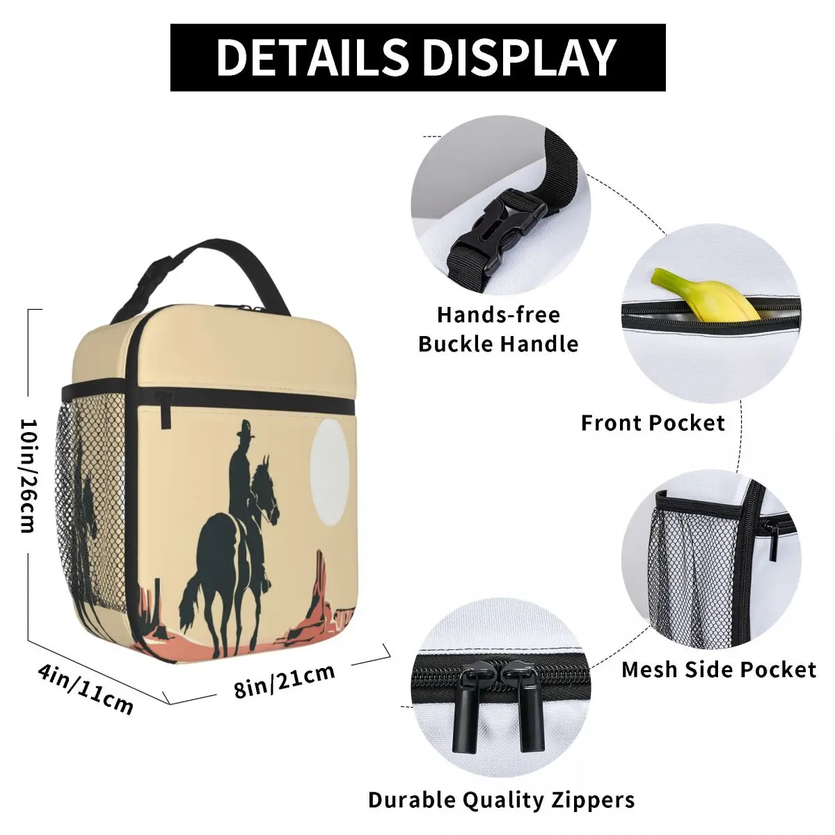 Cowboy Hero Lunch Bag for Women Men Large Insulated Lunch Box with Water Bottle Holder and Pockets
Cowboy Hero Lunch Bag for Women Men Large Insulated Lunch Box with Water Bottle Holder and Pockets