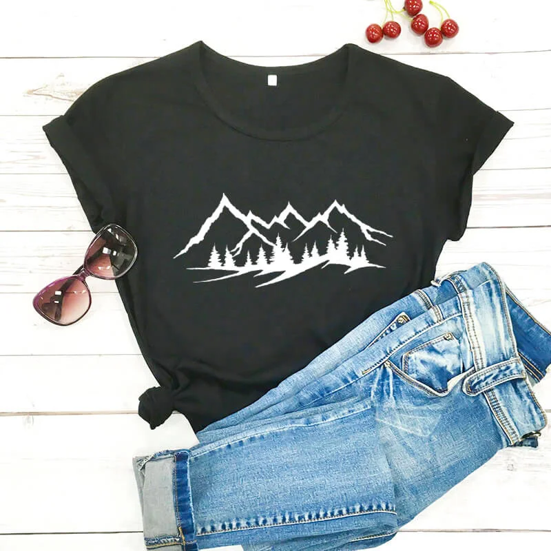 Mountain and Trees 2020 New Arrival Summer Cotton Funny T Shirt Mountain Shirt Adventure Shirt Hiking Shirts Gift for Her R490
Mountain and Trees 2020 New Arrival Summer Cotton Funny T Shirt Mountain Shirt Adventure Shirt Hiking Shirts Gift for Her R490