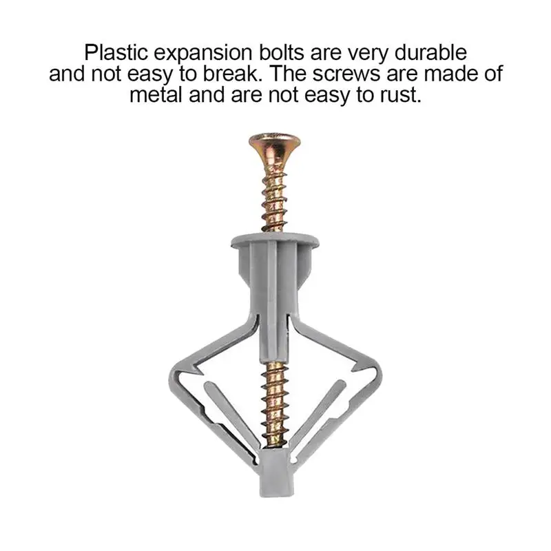 100pcs Expansion Drywall Anchor Kit With Screws Self Drilling Wall Home Pierced Special For Nylon Plastic Gypsum Board Anchor
100pcs Expansion Drywall Anchor Kit With Screws Self Drilling Wall Home Pierced Special For Nylon Plastic Gypsum Board Anchor