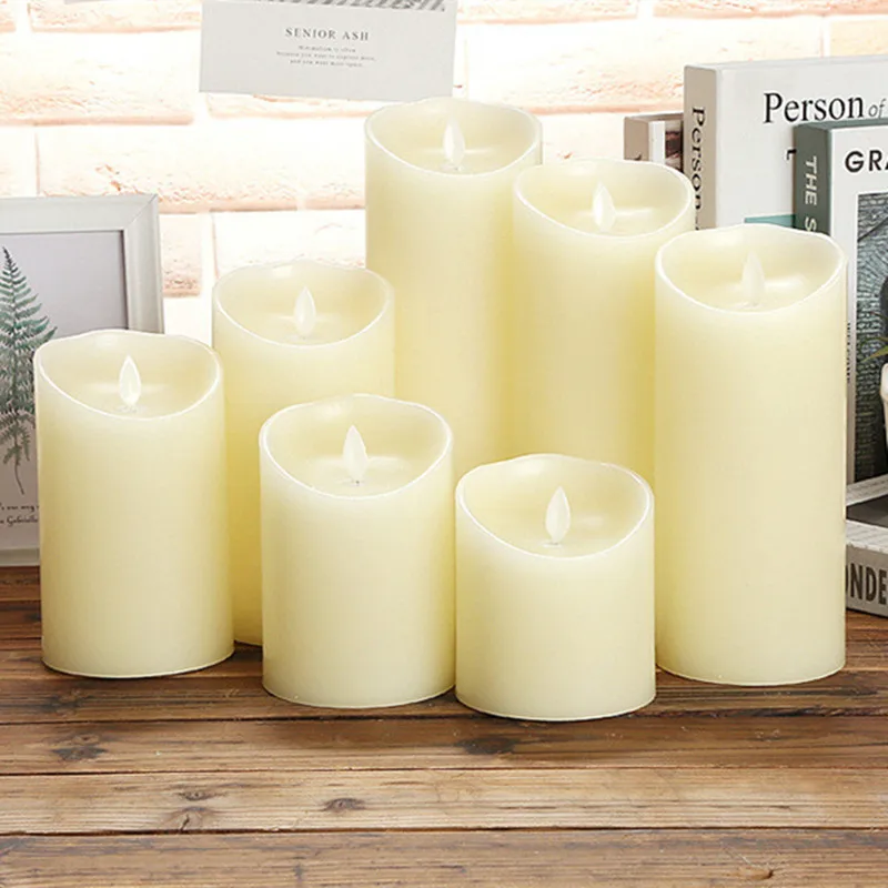 Flameless LED Candle Light Real Paraffin Wax Pillars with Realistic Swing Flames for Birthday/Wedding /Christmas Decor
Flameless LED Candle Light Real Paraffin Wax Pillars with Realistic Swing Flames for Birthday/Wedding /Christmas Decor