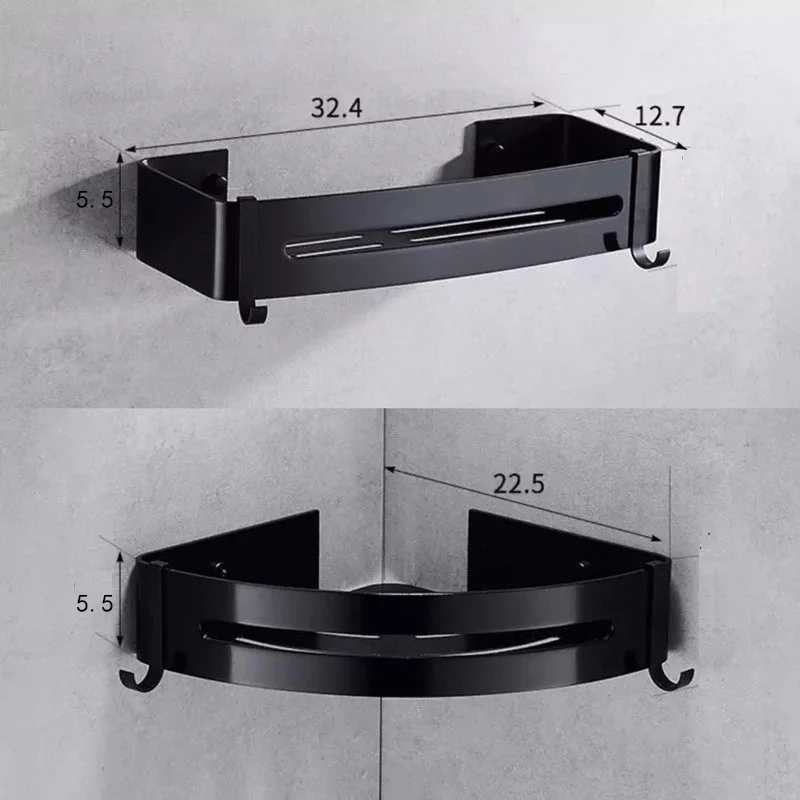 Nordic style Black Aluminum Cosmetics Cabinet, Single Lever Bathroom, Corner Basket, Hook Bathroom, C Bathroom accessories
Nordic style Black Aluminum Cosmetics Cabinet, Single Lever Bathroom, Corner Basket, Hook Bathroom, C Bathroom accessories