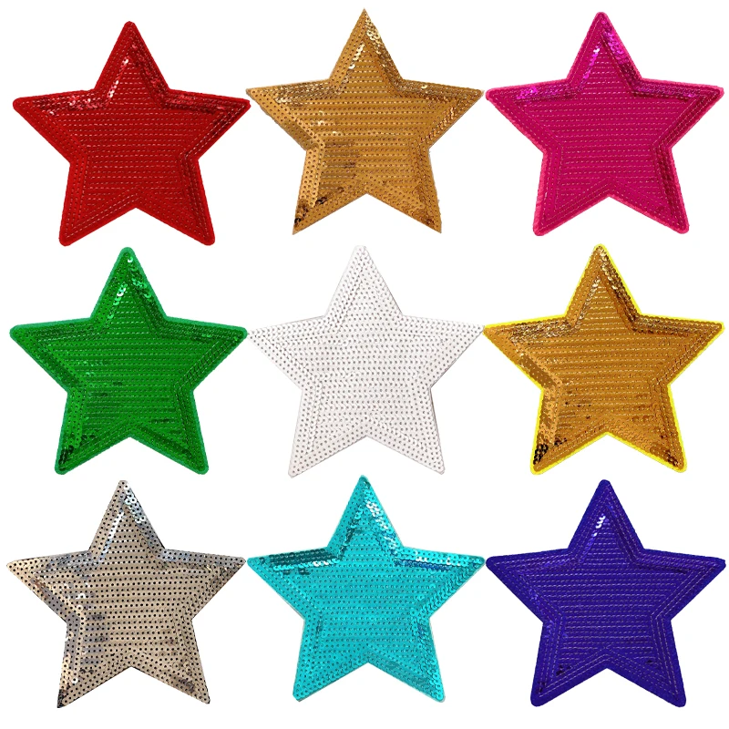 Five-pointed Sequined Star Patch Glitter Stars Stickers Fabric Appliques Embroidered Iron On Coats Jeans Pants Badge Accessory
Five-pointed Sequined Star Patch Glitter Stars Stickers Fabric Appliques Embroidered Iron On Coats Jeans Pants Badge Accessory