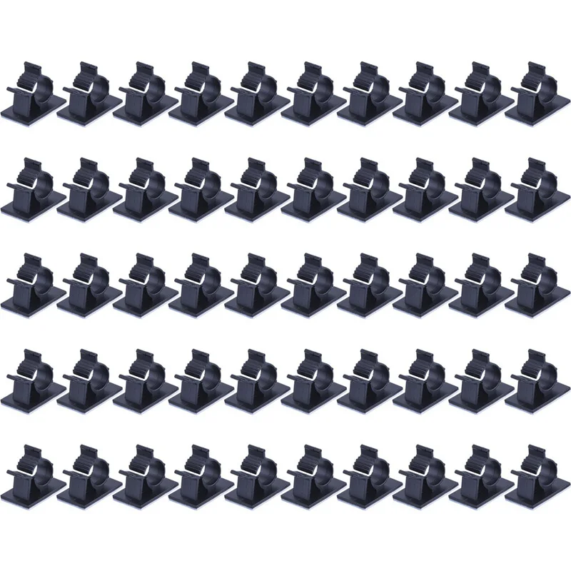 Adjustable Cable Clips Adhesive Nylon Wire Clamps Black 50 Pcs
Adjustable Cable Clips Adhesive Nylon Wire Clamps Black 50 Pcs