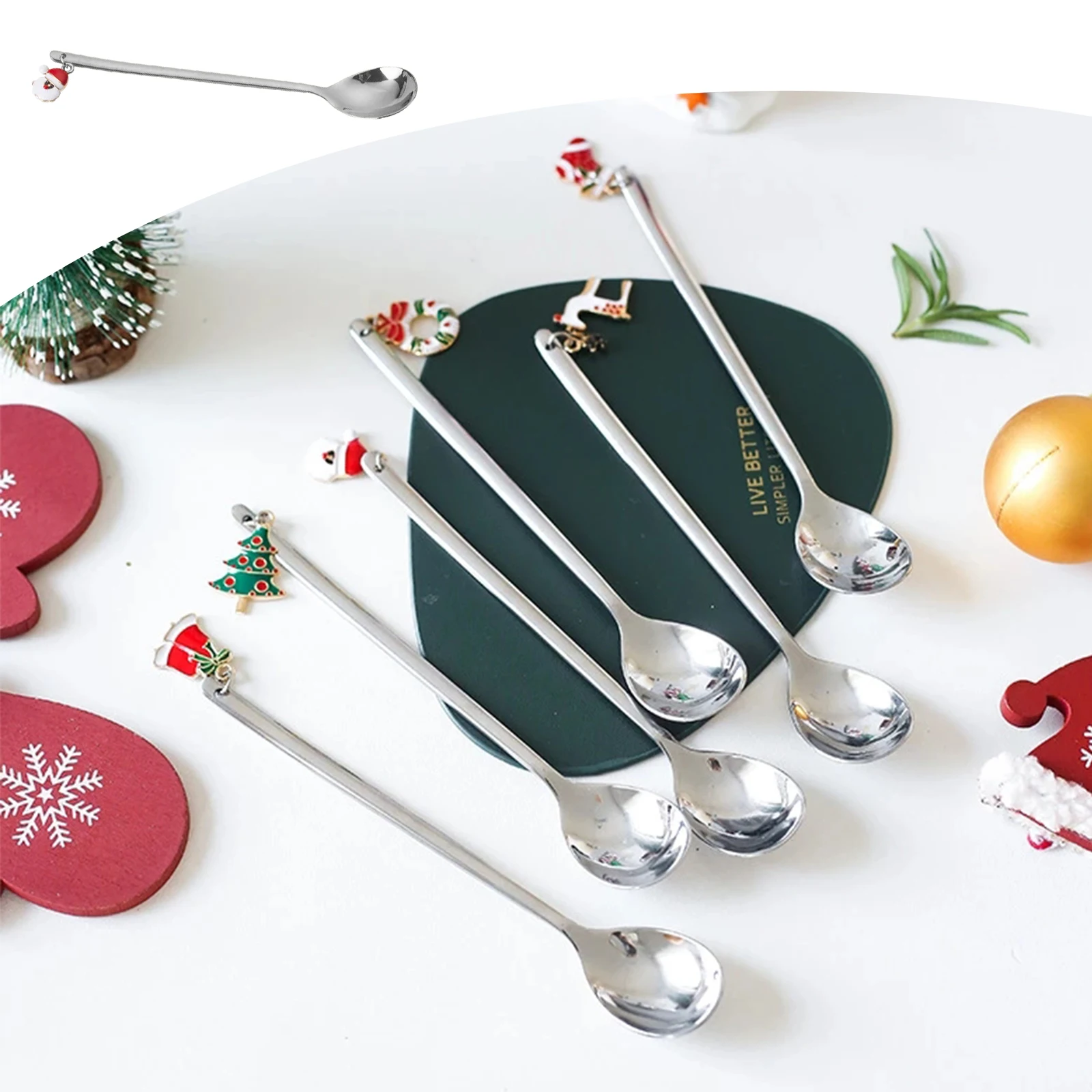 6PCS Christmas Coffee Spoon Set Creative Stainless Stee Xmas Tableware Children's Rice Spoon Dessert Teaspoon Tableware Gift
6PCS Christmas Coffee Spoon Set Creative Stainless Stee Xmas Tableware Children's Rice Spoon Dessert Teaspoon Tableware Gift