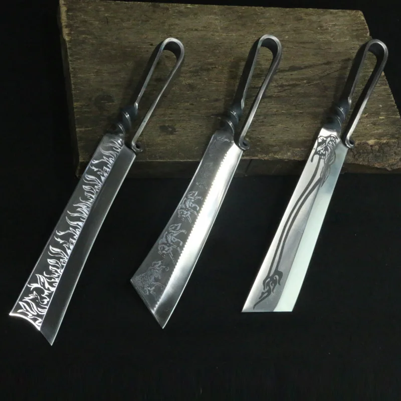 

Longquan 9,4 дюймов нож для измельчения древесины ручной работы кованые стальные кухонные ножи острые охотничьи длинные ножи инструменты для мя...