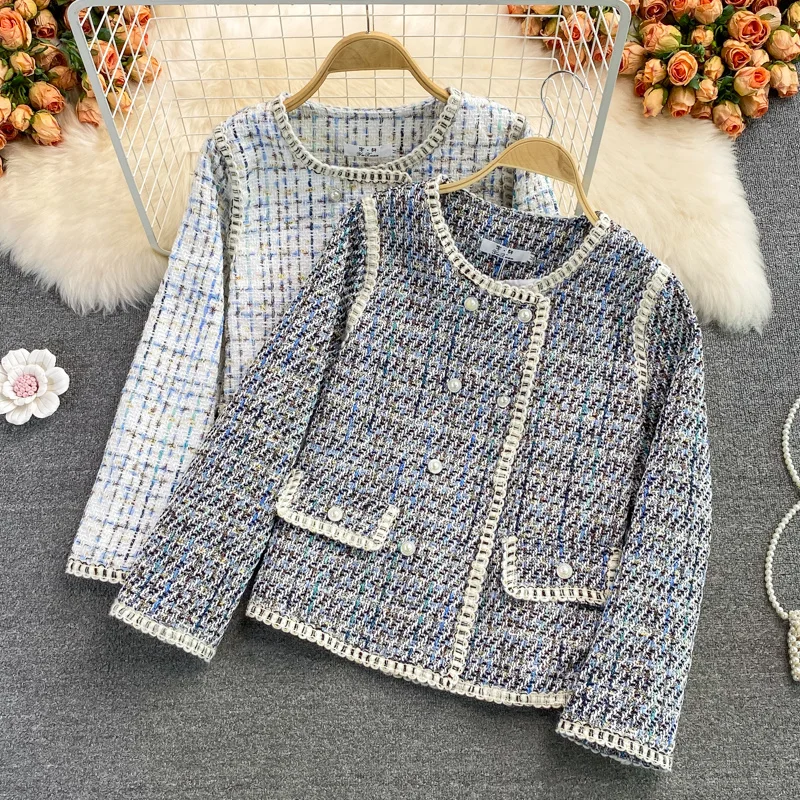Autumn Retro Light Luxury Small Fragrant Wind Jacket Tweed Plaid Jacket Female Loose Long-sleeved Intellectual Feminine Blouse
Autumn Retro Light Luxury Small Fragrant Wind Jacket Tweed Plaid Jacket Female Loose Long-sleeved Intellectual Feminine Blouse