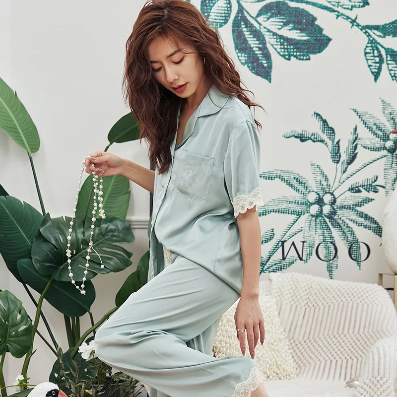 3PCS Satin Pajamas Set For Women Sleepwear Hot Drilling PJS Nightwear Lounge Wear Loose Homewear Lingerie Summer New Pyjamas
3PCS Satin Pajamas Set For Women Sleepwear Hot Drilling PJS Nightwear Lounge Wear Loose Homewear Lingerie Summer New Pyjamas