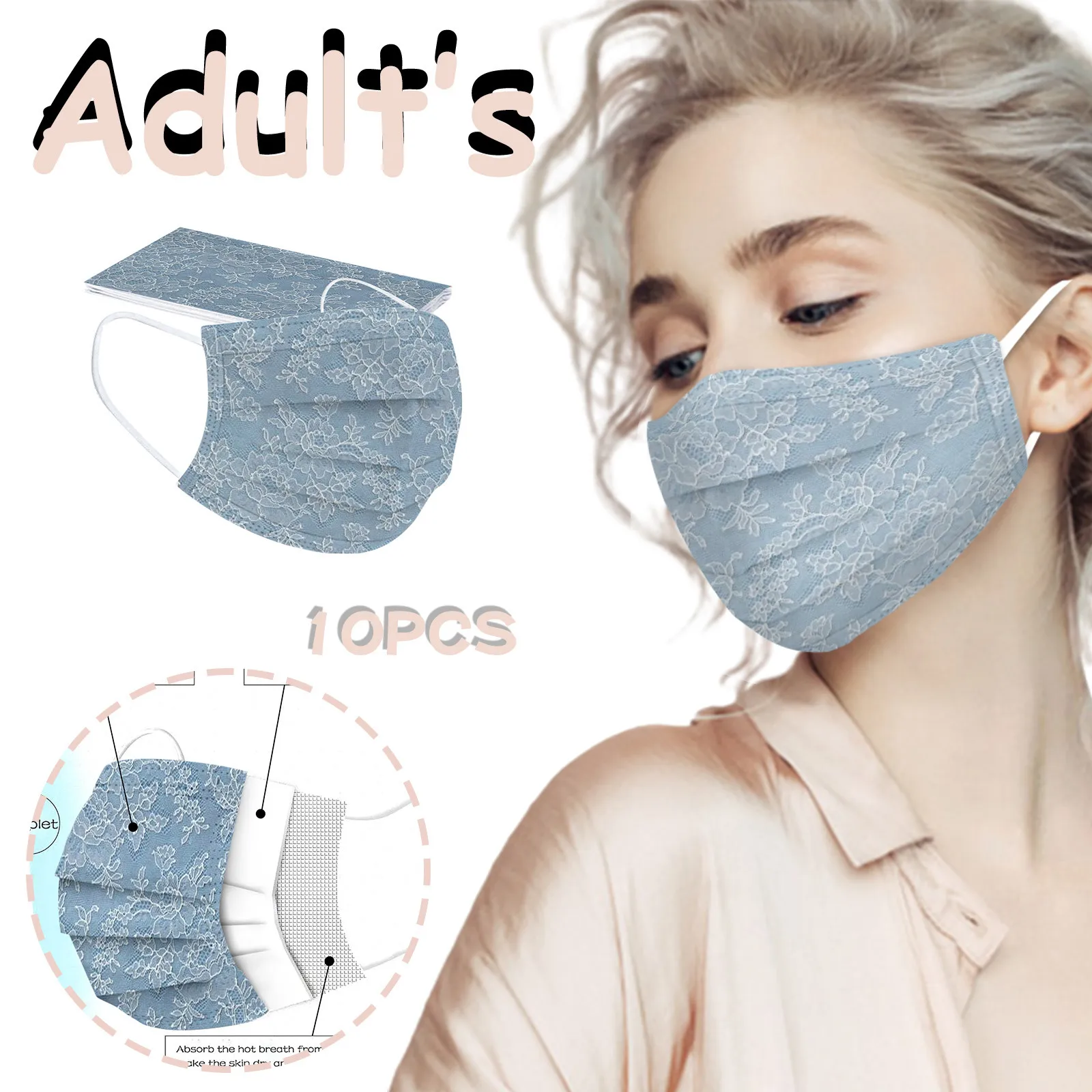 10pcs Lace Disposable Face Mascarilla Women Breathable Face Mouth Masks 3Ply Ear Loop Anti-PM2.5 Mask Girls Facemask Decoration
10pcs Lace Disposable Face Mascarilla Women Breathable Face Mouth Masks 3Ply Ear Loop Anti-PM2.5 Mask Girls Facemask Decoration