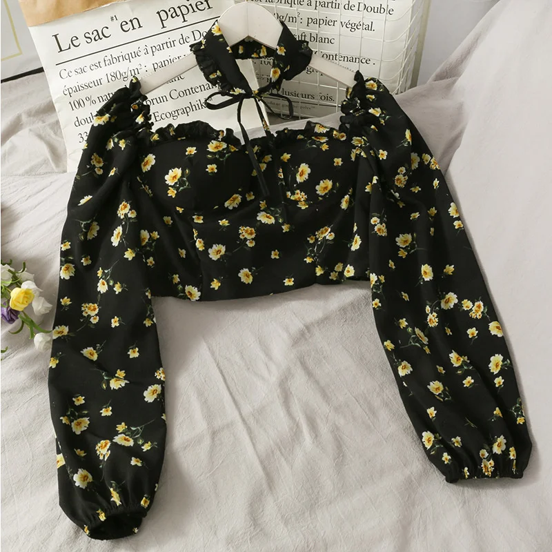 2021 New Sexy Women Tops Gothic Floral Print Elegant Chiffon Blouse Shirts Long Sleeve Pink Lady Crop Tops Clothing
2021 New Sexy Women Tops Gothic Floral Print Elegant Chiffon Blouse Shirts Long Sleeve Pink Lady Crop Tops Clothing