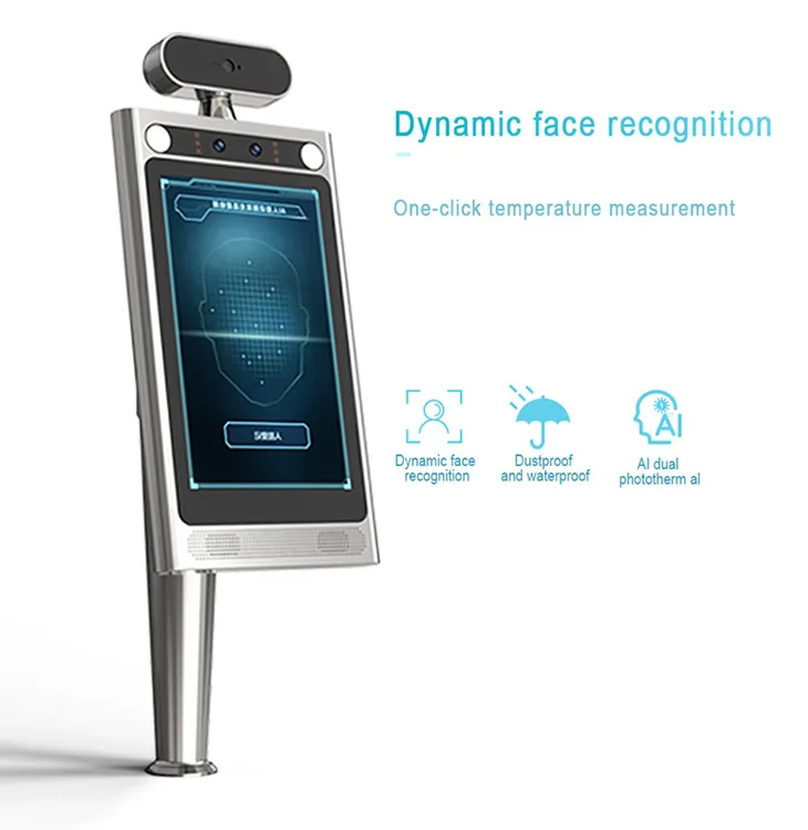 8 inch non-contact binocular temperature face recognition terminal for safe access control security solution
8 inch non-contact binocular temperature face recognition terminal for safe access control security solution