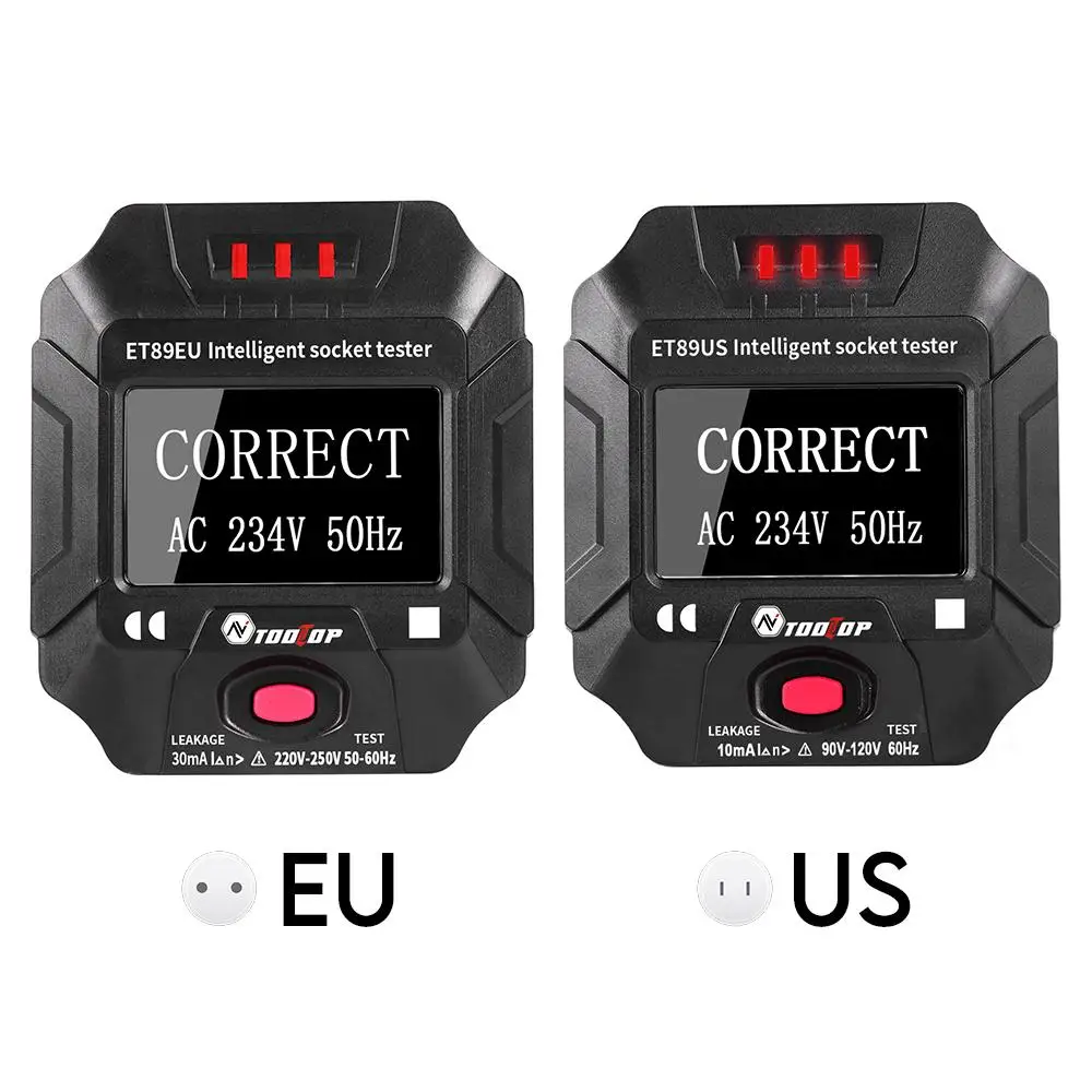 Black Durable Practical Portable Detector Outlet Socket Tester Display Electric Socket Wall Interposer Smart Monitor Voltage
Black Durable Practical Portable Detector Outlet Socket Tester Display Electric Socket Wall Interposer Smart Monitor Voltage