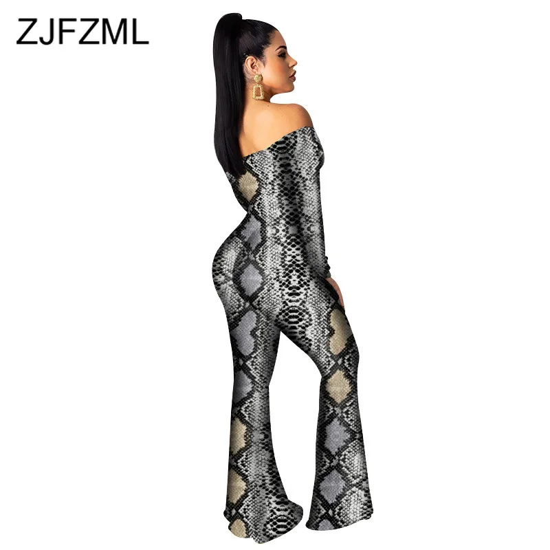 Snake Print Sexy Two Piece Matching Sets Female Clothes Off Shoulder Tie Bow Crop Top + Flare Pants Leopard 2 Piece Tracksuit 
Snake Print Sexy Two Piece Matching Sets Female Clothes Off Shoulder Tie Bow Crop Top + Flare Pants Leopard 2 Piece Tracksuit