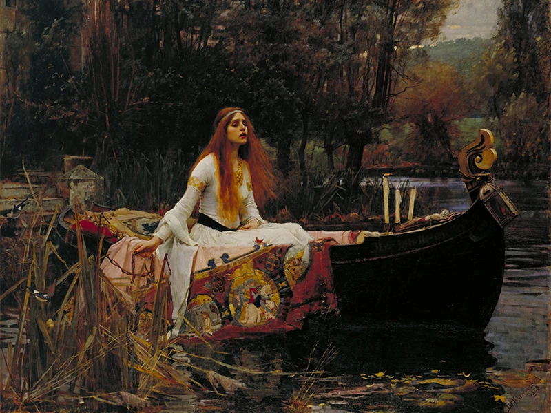 figurative art posters canvas painting portrait mural prints art home decor picture the lady of Shalott John William Waterhouse 
figurative art posters canvas painting portrait mural prints art home decor picture the lady of Shalott John William Waterhouse