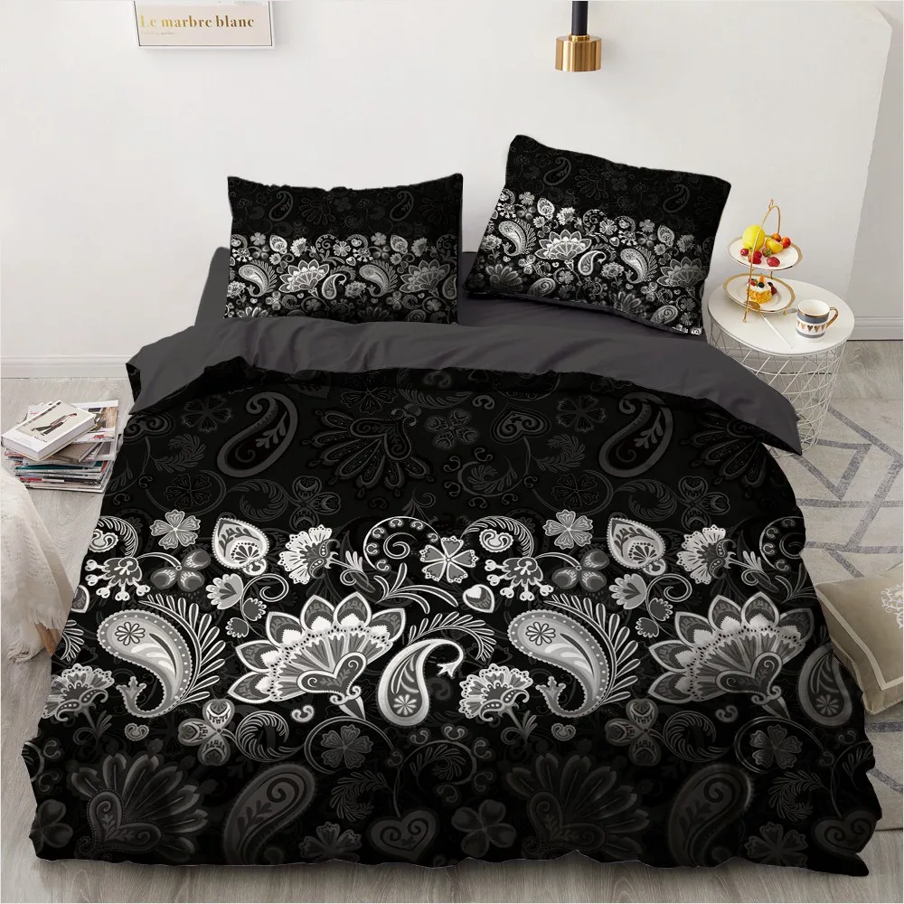 3D Bedding Sets Black Duvet Quilt Cover Set Comforter Bed Linen Pillowcase King Queen 220x260cm Flower Design Printed
3D Bedding Sets Black Duvet Quilt Cover Set Comforter Bed Linen Pillowcase King Queen 220x260cm Flower Design Printed