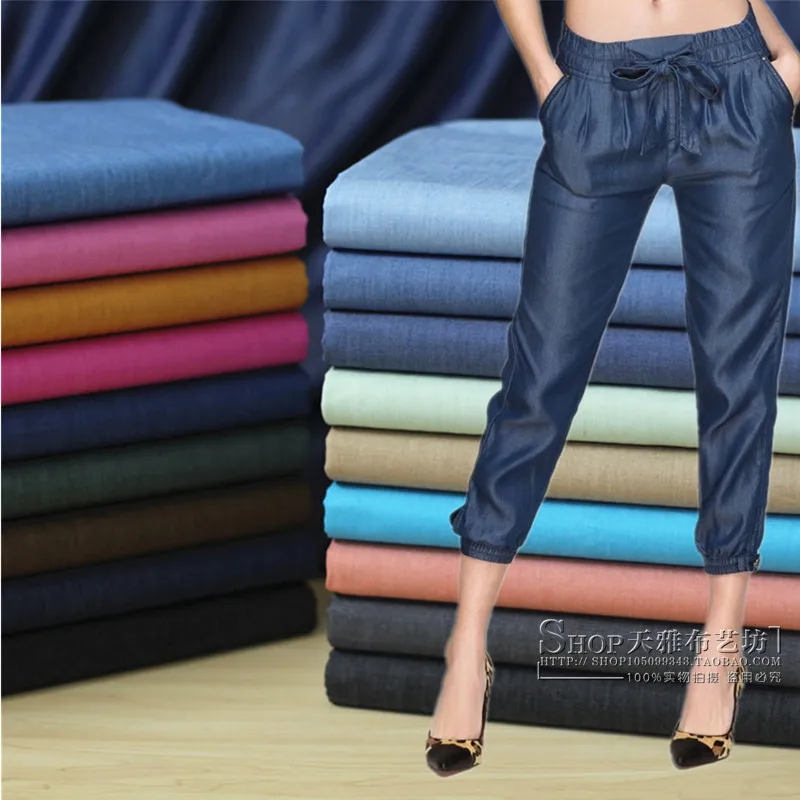 1m Summer Comfort Thin Pure Tencel Cotton Denim Fabric for Dress Pants Clothing Color Jeanet Fabric
1m Summer Comfort Thin Pure Tencel Cotton Denim Fabric for Dress Pants Clothing Color Jeanet Fabric