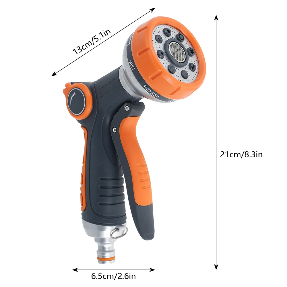 8 Pattern Garden Water Gun Hose Nozzle Mutifunctional Household Car Washing Yard Water Sprayer Pipe Tube Nozzle Sprinkle Tools
8 Pattern Garden Water Gun Hose Nozzle Mutifunctional Household Car Washing Yard Water Sprayer Pipe Tube Nozzle Sprinkle Tools