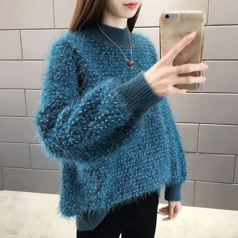 Sweater Women's New Autumn Winter 2021 Korean Loose Jacket With Long Sleeve Bottomed Sweater For Women
Sweater Women's New Autumn Winter 2021 Korean Loose Jacket With Long Sleeve Bottomed Sweater For Women