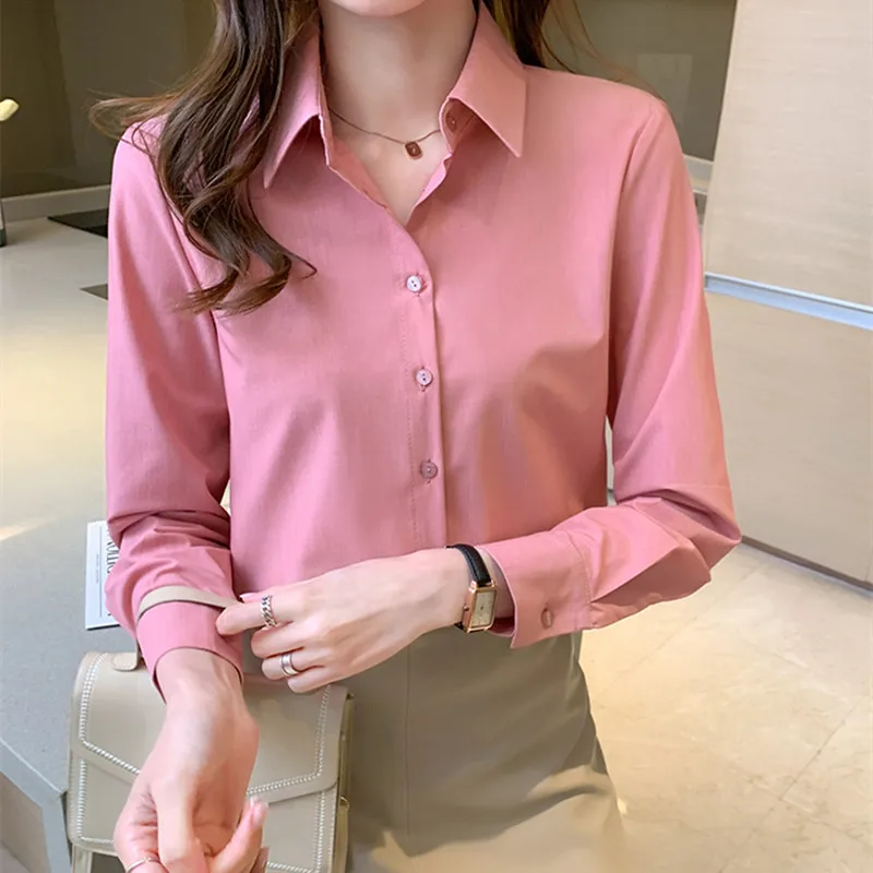 Korean Women Shirts Chiffon Blouses Women Long Sleeve Shirt Elegant Woman Pink Shirts Tops Plus Size Office Lady Basic Blouses
Korean Women Shirts Chiffon Blouses Women Long Sleeve Shirt Elegant Woman Pink Shirts Tops Plus Size Office Lady Basic Blouses