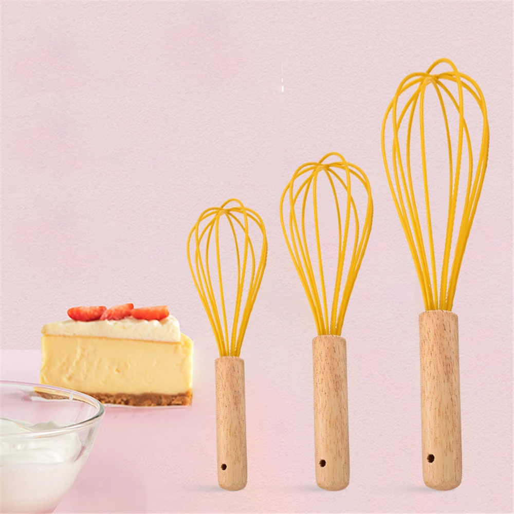 Wooden Handle Mixer Egg Beater Manual Self Turning Silicone Whisk Hand Blender Egg Cream Stirring Kitchen Tools Hot Sale
Wooden Handle Mixer Egg Beater Manual Self Turning Silicone Whisk Hand Blender Egg Cream Stirring Kitchen Tools Hot Sale
