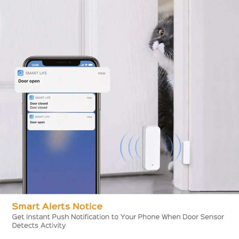 Tuya Smart WiFi Door Sensor Door Open / Closed Detectors WiFi App Notification Alert security alarm support Alexa Google Home 
Tuya Smart WiFi Door Sensor Door Open / Closed Detectors WiFi App Notification Alert security alarm support Alexa Google Home