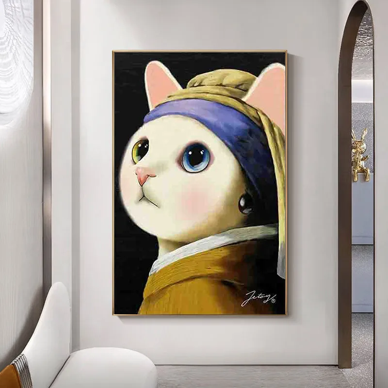 Nordic Vintage Cat Canvas Painting Portrait Animals Posters and Prints Wall Art Pictures for Living Room Wall Decoration Cuadros
Nordic Vintage Cat Canvas Painting Portrait Animals Posters and Prints Wall Art Pictures for Living Room Wall Decoration Cuadros
