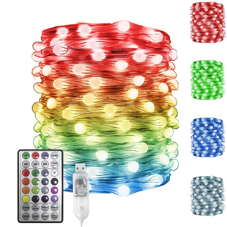 Thrisdar 10/20M LED RGB Christmas Tree Fairy Light Outdoor LED Garland String Light With Remote For Holiday Party Wedding Decor
Thrisdar 10/20M LED RGB Christmas Tree Fairy Light Outdoor LED Garland String Light With Remote For Holiday Party Wedding Decor