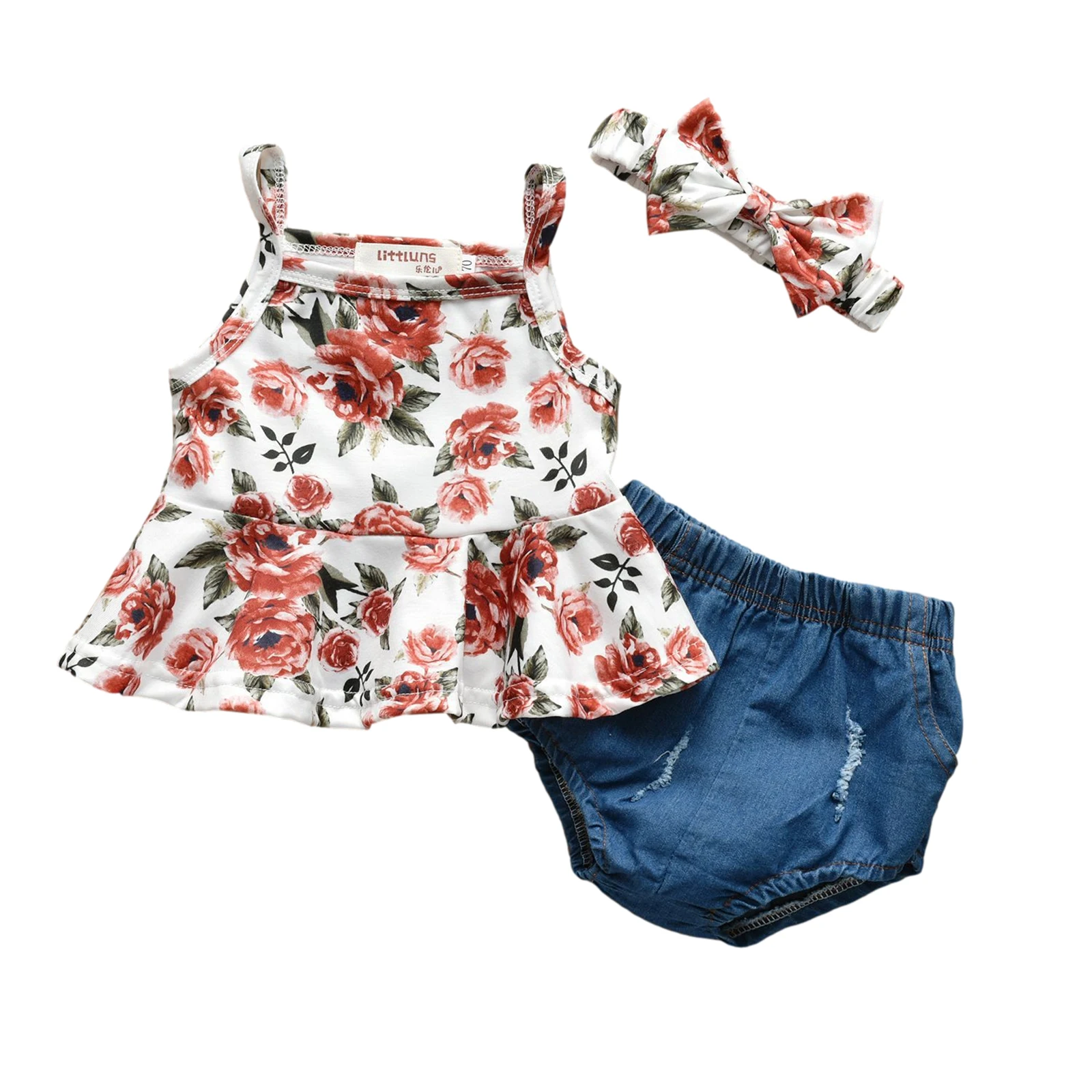 Жилет на тонких бретелях с цветочным принтом, трусы с эластичным поясом, костюм и ободок для девочек 0-18 месяцев, 3 шт.
Жилет на тонких бретелях с цветочным принтом, трусы с эластичным поясом, костюм и ободок для девочек 0-18 месяцев, 3 шт.