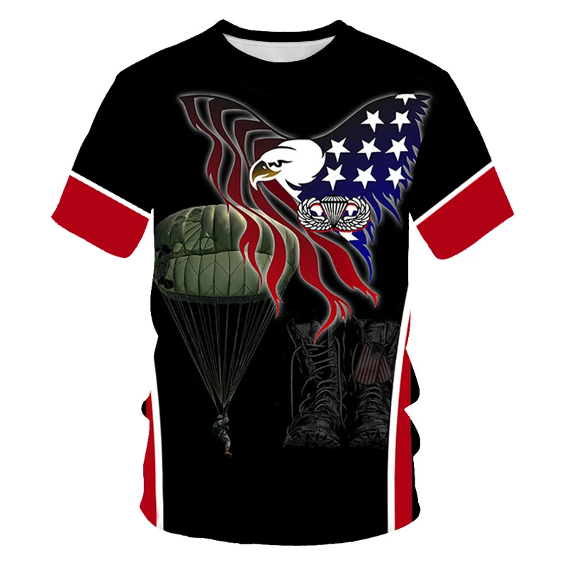 Flag Eagle Fashion Casual 3d Printing Men's T-shirt Outdoor Personality Customization Men's and Women's O-neck Men's Clothing
Flag Eagle Fashion Casual 3d Printing Men's T-shirt Outdoor Personality Customization Men's and Women's O-neck Men's Clothing