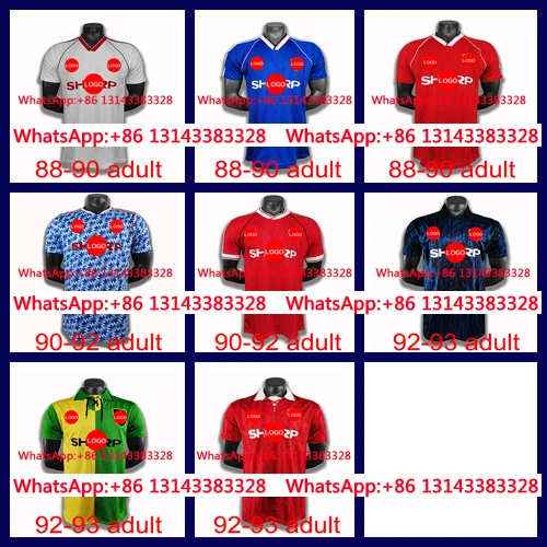 1988-1990 Retro Free shipping adult united 90-92 Best quality manchester Top 92-93 Best custom shirt
1988-1990 Retro Free shipping adult united 90-92 Best quality manchester Top 92-93 Best custom shirt