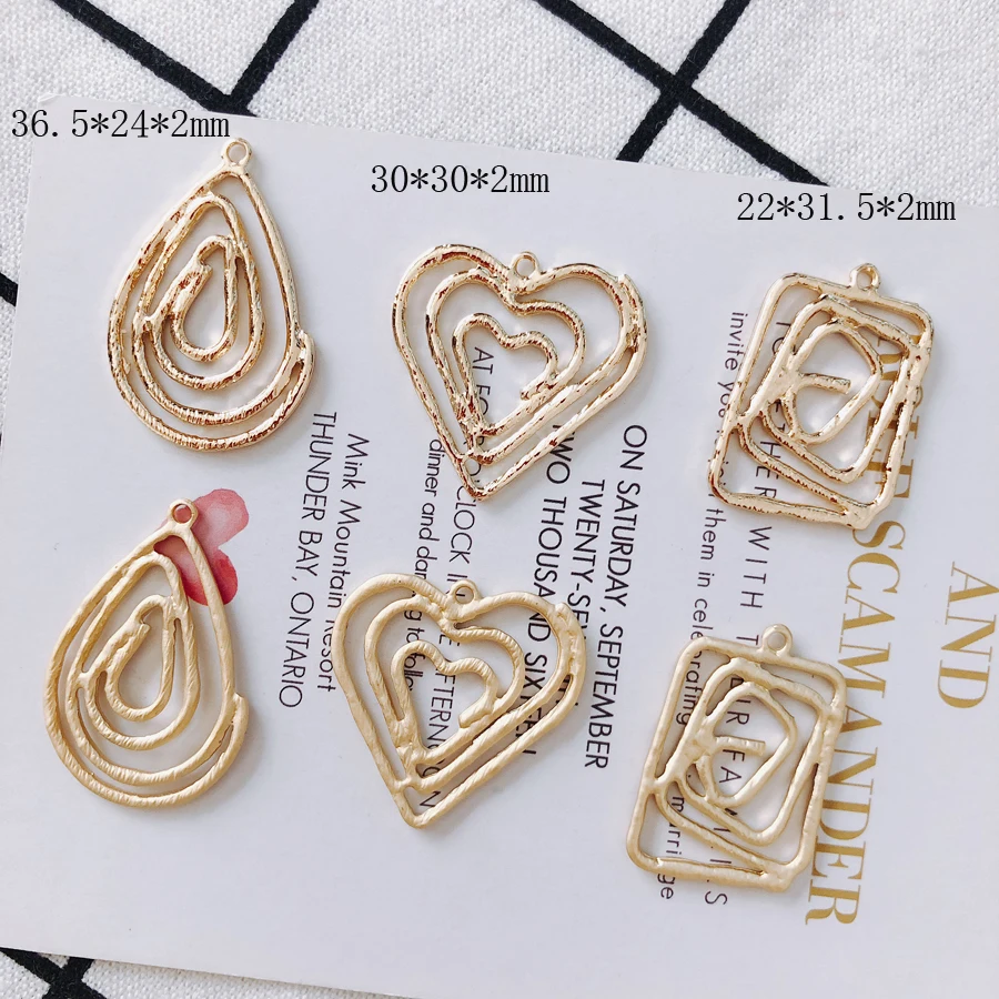KC Gold Plated Earring Accessories Metal Charms Pendant Eardrop Components Necklace Diy Making Material Jewelry Finding 4pcs
KC Gold Plated Earring Accessories Metal Charms Pendant Eardrop Components Necklace Diy Making Material Jewelry Finding 4pcs