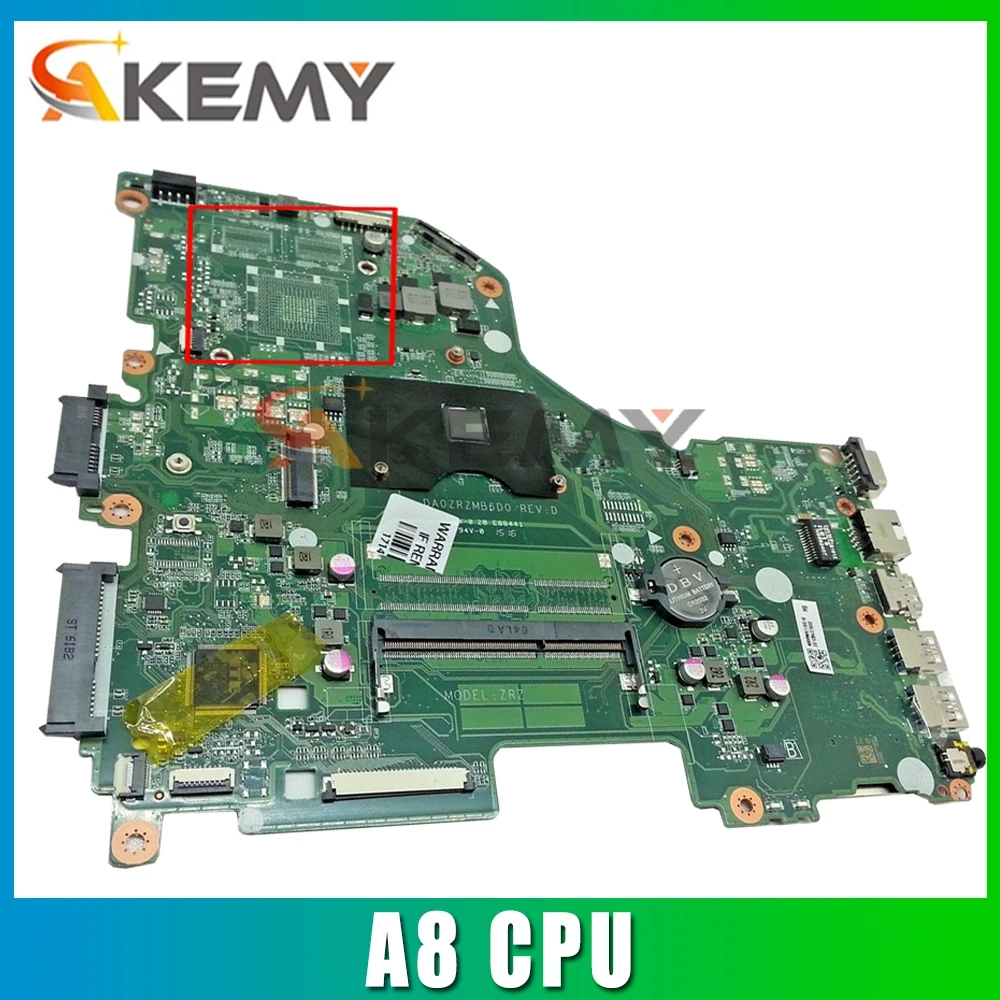 Akemy DA0ZRZMB6D0 REV:D для Acer E5-522 материнская плата ZRZ NB.MVH11.001 DDR3 100% ТЕСТ ОК UMA Процессор: A8 Процессор 
Akemy DA0ZRZMB6D0 REV:D для Acer E5-522 материнская плата ZRZ NB.MVH11.001 DDR3 100% ТЕСТ ОК UMA Процессор: A8 Процессор